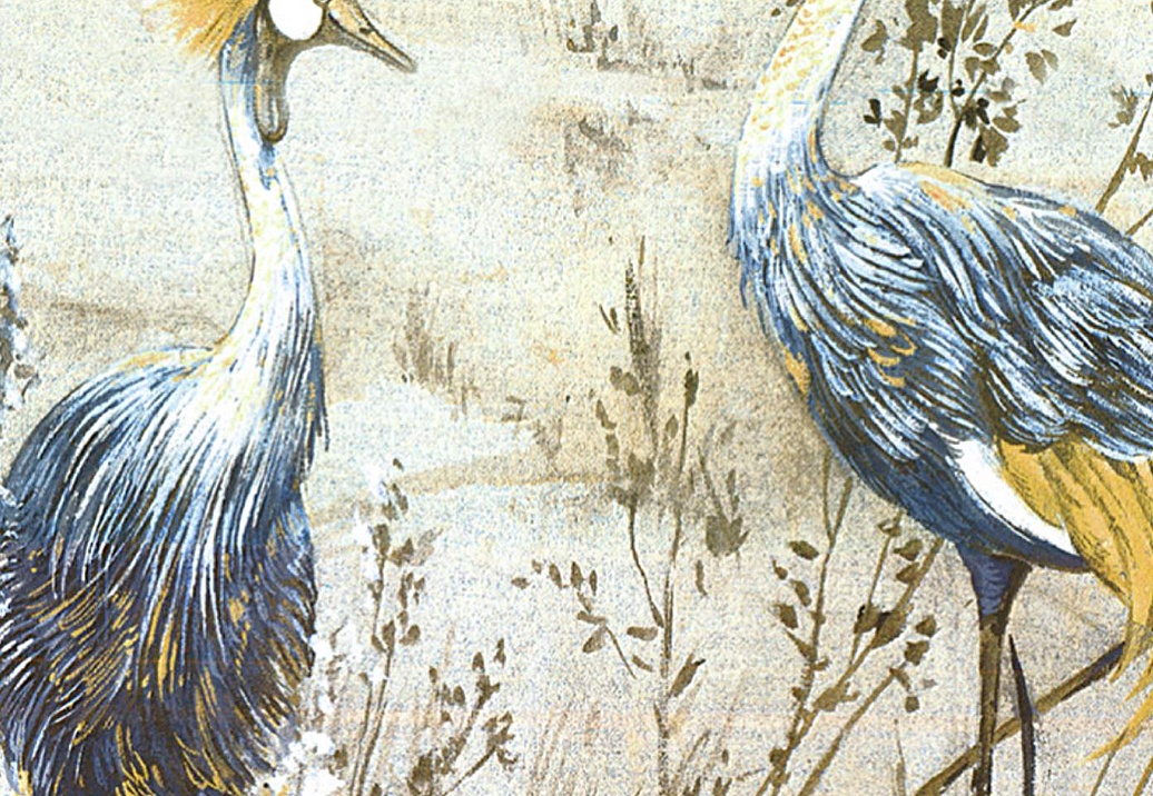 Панно и фотообои Nicolette Mayer Blossom Chinoiserie Crested Crane/Wheat Blue