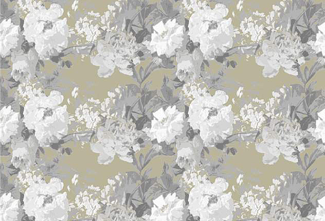 Обои Nicolette Mayer Regence Redux Les Fleurs/Putty Toile