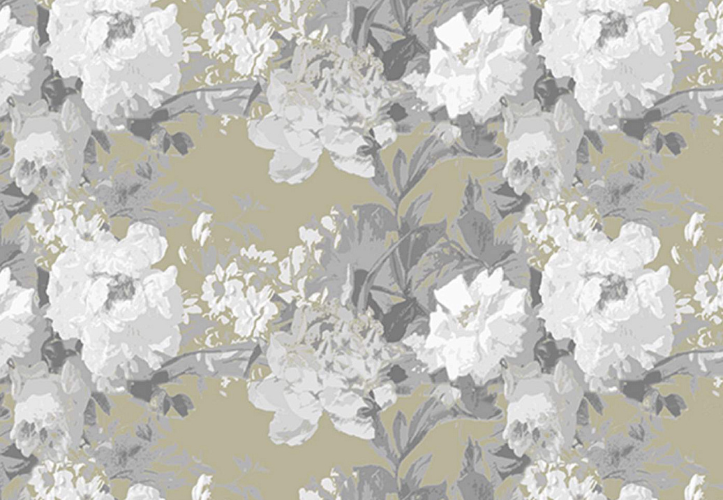 Обои Nicolette Mayer Regence Redux Les Fleurs/Putty Toile