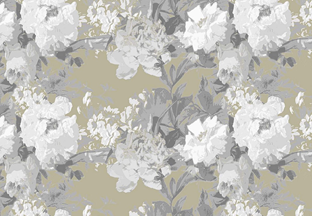 Обои Nicolette Mayer Regence Redux Les Fleurs/Putty Toile