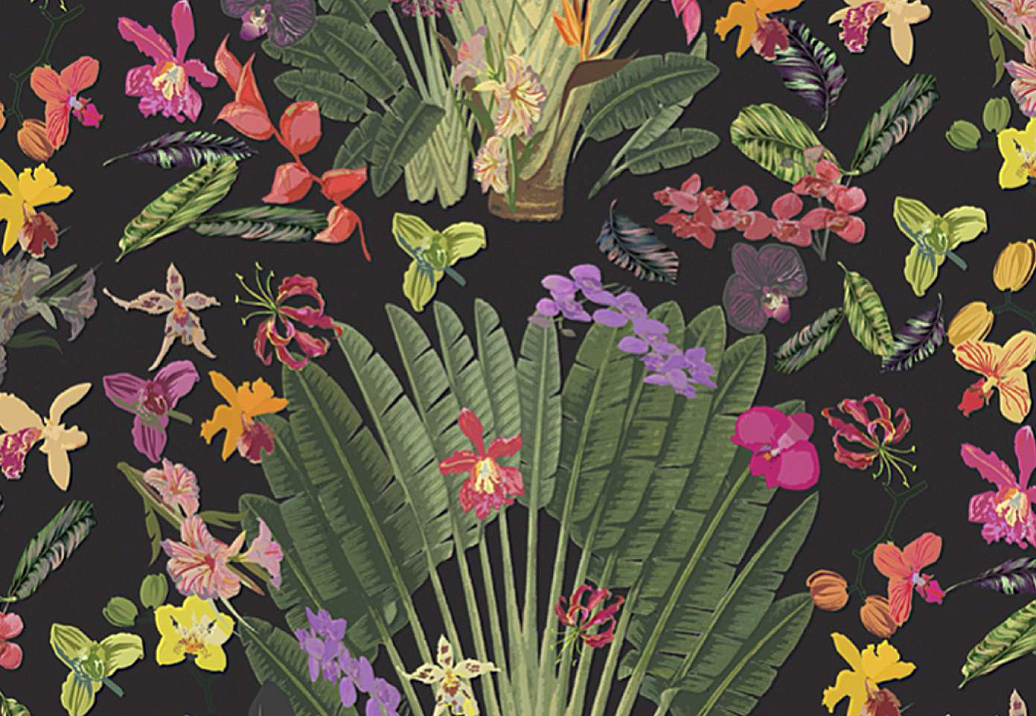 Обои Nicolette Mayer Regency Moderne Fantasy Tropical/Black