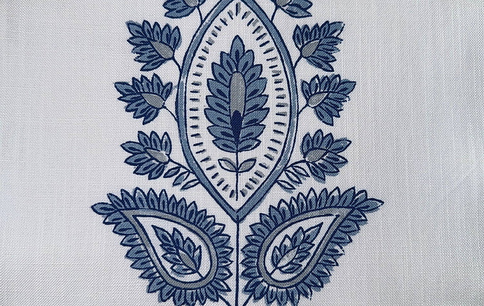 Бельгийская ткань Galleria Arben, коллекция Babur, артикул Bagru/Indigo