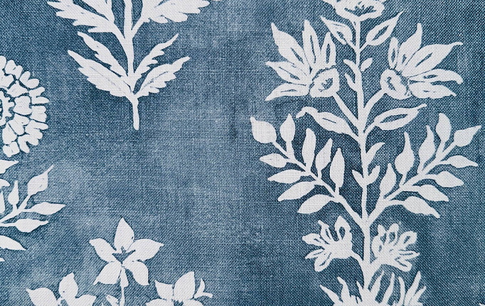 Бельгийская ткань Galleria Arben, коллекция Babur, артикул FloralBatik/CornflowerBlue
