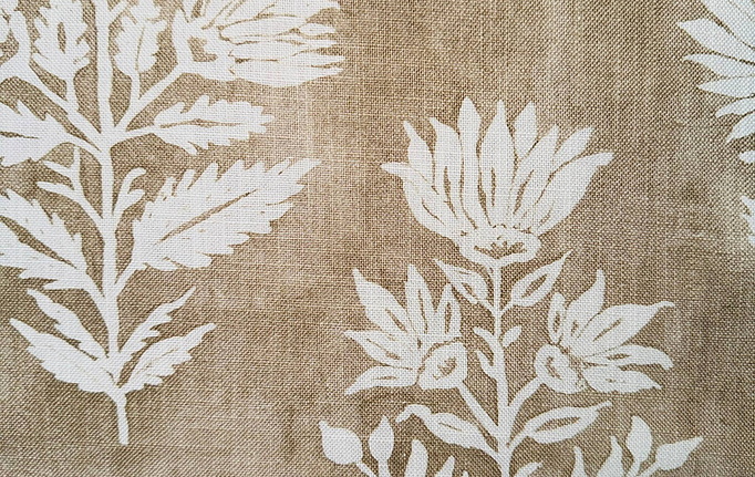 Бельгийская ткань Galleria Arben, коллекция Babur, артикул FloralBatik/WhitePeppercorn