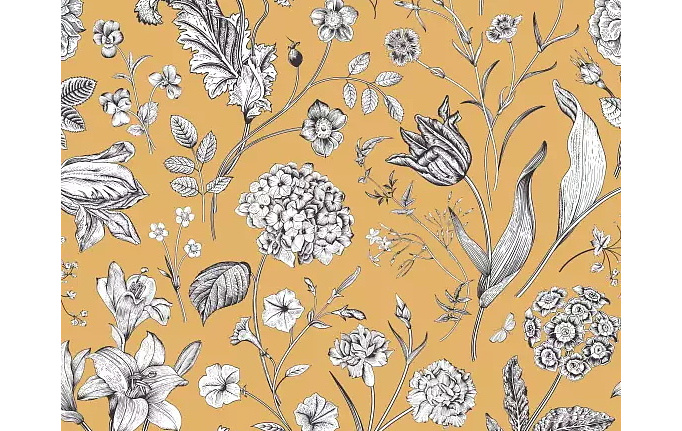 Российская ткань Серебрянная Студия (Silver Studio), коллекция Timeless Botanic, артикул D514/04/TW