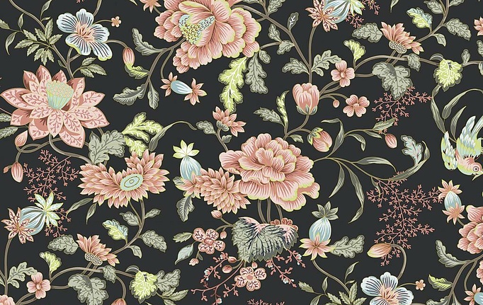 Российская ткань Marufabrics, коллекция Florium, артикул Amorilas/Black