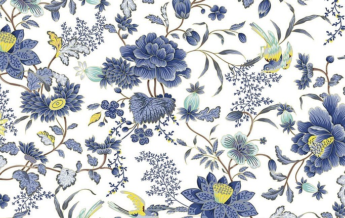 Российская ткань Marufabrics, коллекция Florium, артикул Amorilas/Blue