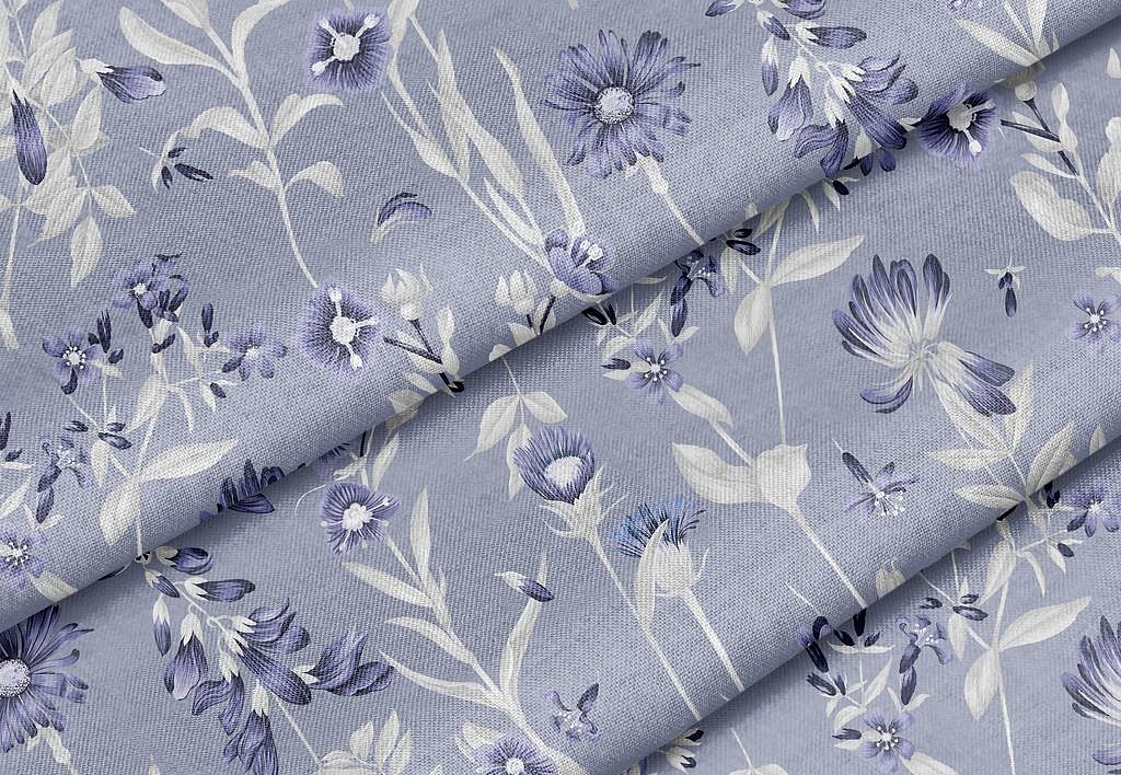 Ткань Marufabrics Florium Cornflower/Blue