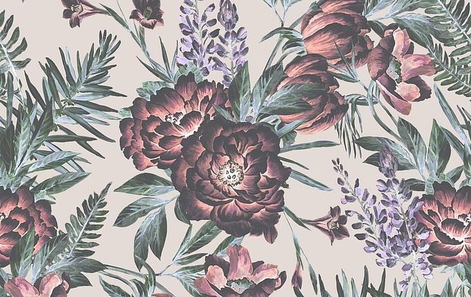 Российская ткань Marufabrics, коллекция Florium, артикул Magenta/Beige
