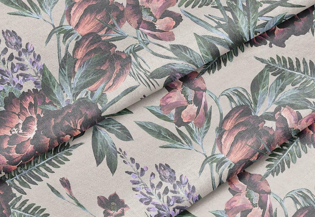 Ткань Marufabrics Florium Magenta/Beige