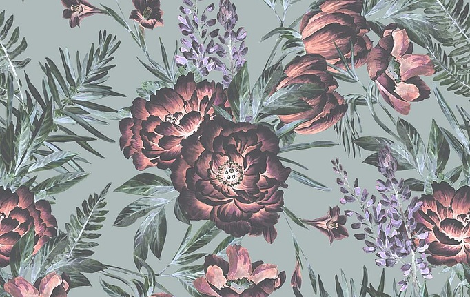 Российская ткань Marufabrics, коллекция Florium, артикул Magenta/Green
