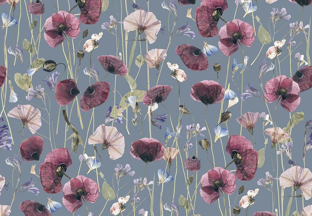 Ткань Marufabrics Florium Meadow/Blue