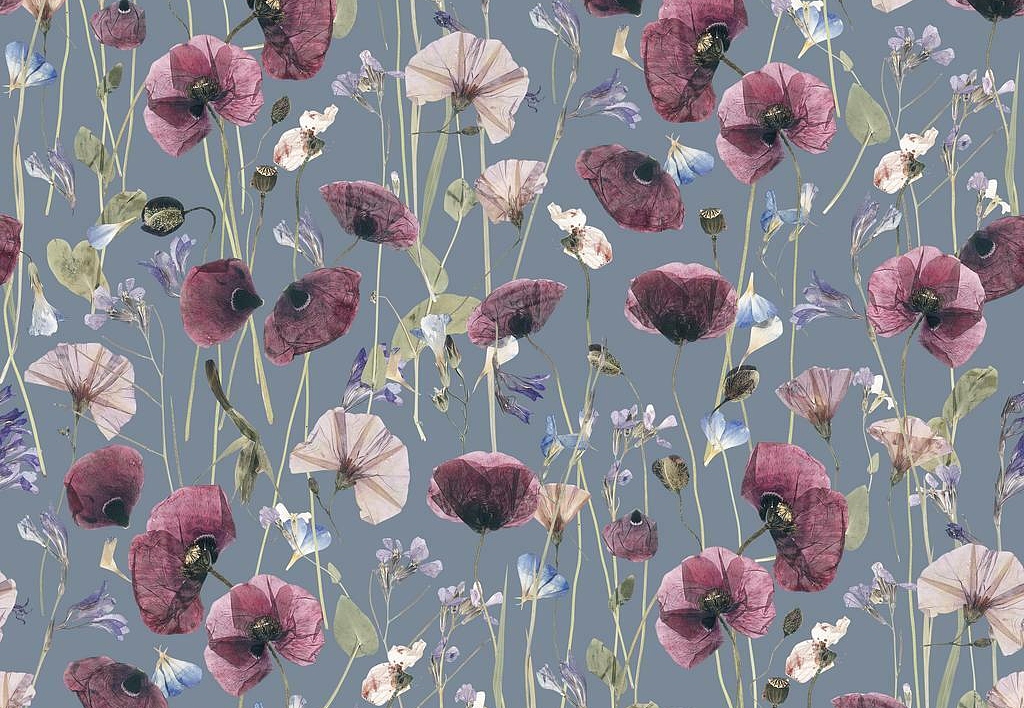 Ткань Marufabrics Florium Meadow/Blue