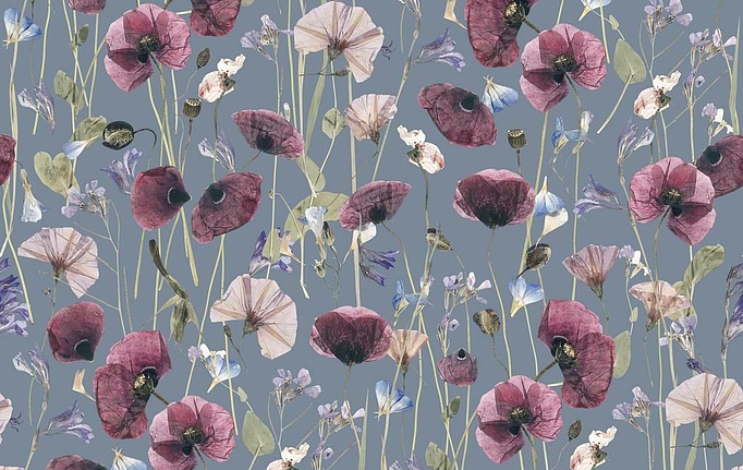 Российская ткань Marufabrics, коллекция Florium, артикул Meadow/Blue