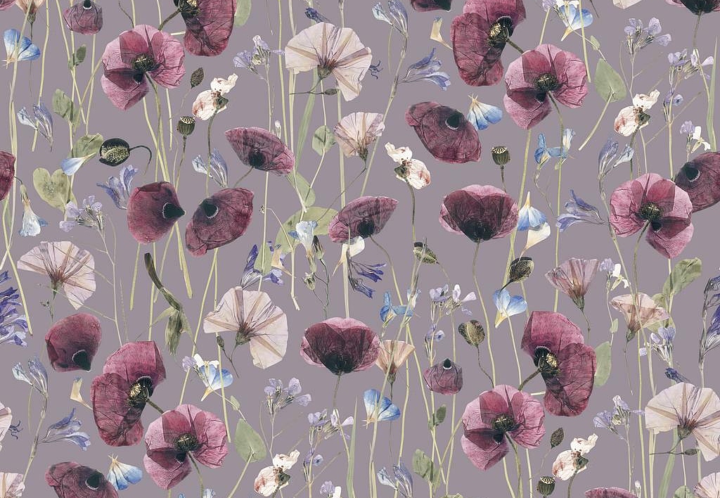 Ткань Marufabrics Florium Meadow/Violet