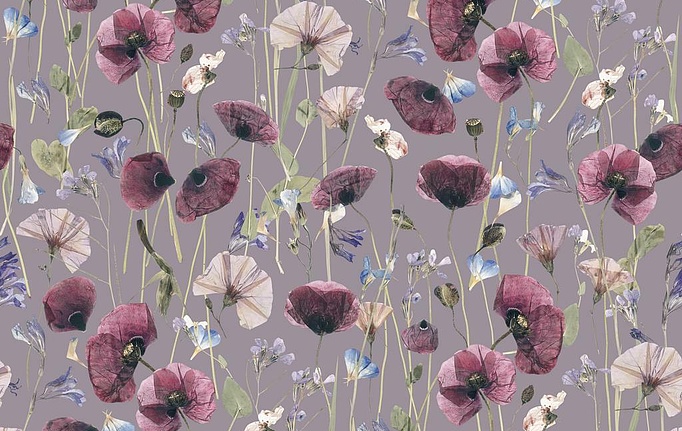 Российская ткань Marufabrics, коллекция Florium, артикул Meadow/Violet