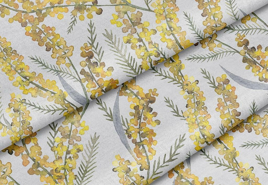 Ткань Marufabrics Florium Mimosa/Grey