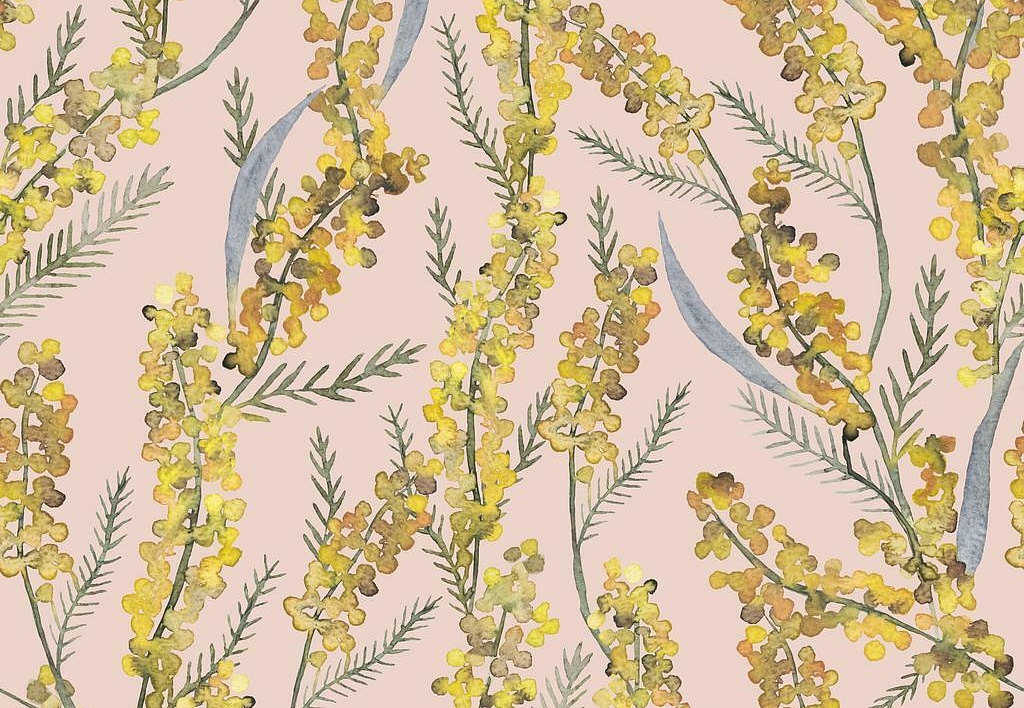 Ткань Marufabrics Florium Mimosa/Pink