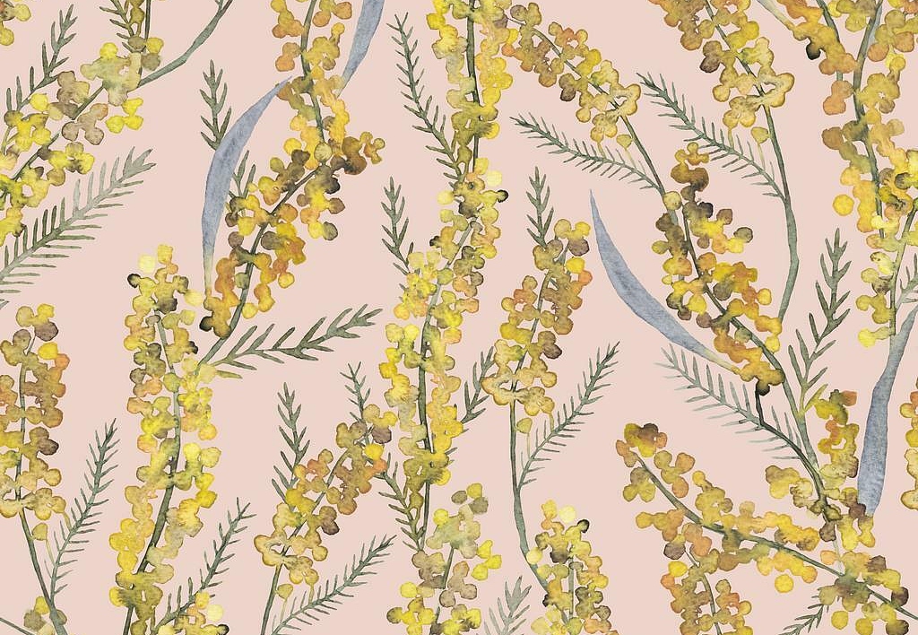 Ткань Marufabrics Florium Mimosa/Pink