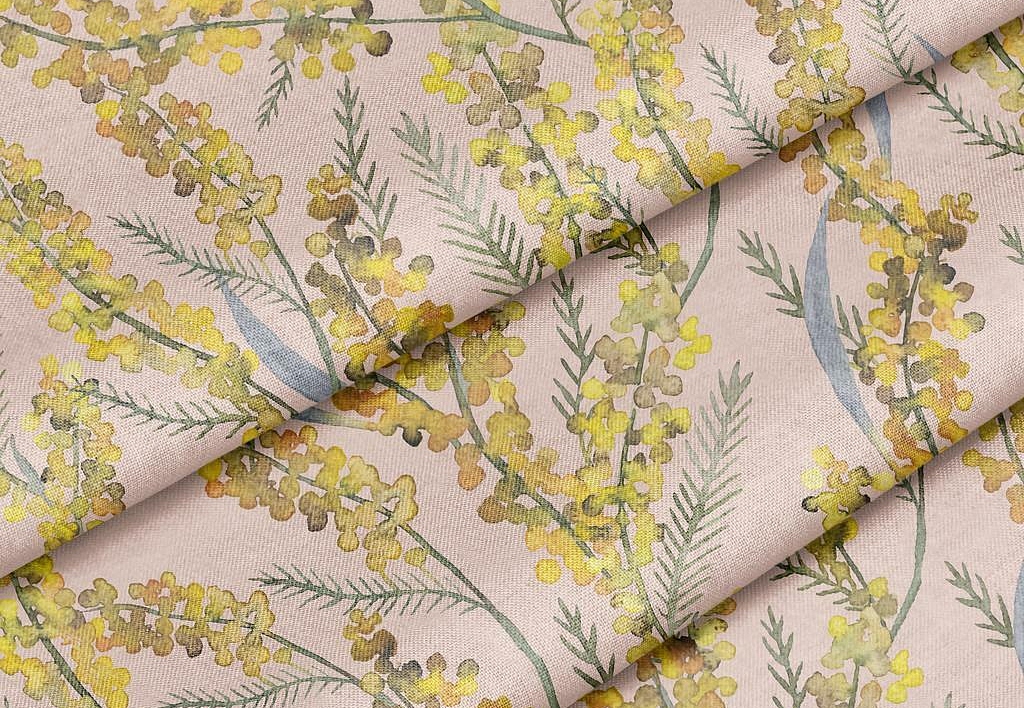 Ткань Marufabrics Florium Mimosa/Pink