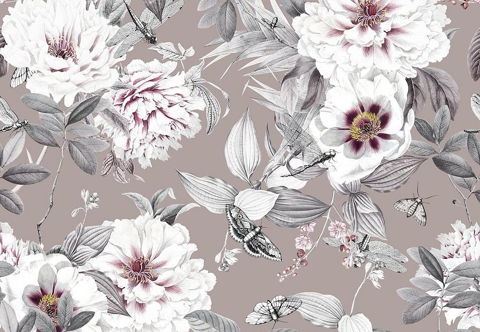 Ткань Marufabrics Florium Wildrose/Beige