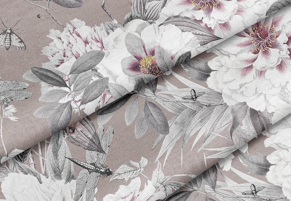 Ткань Marufabrics Florium Wildrose/Beige