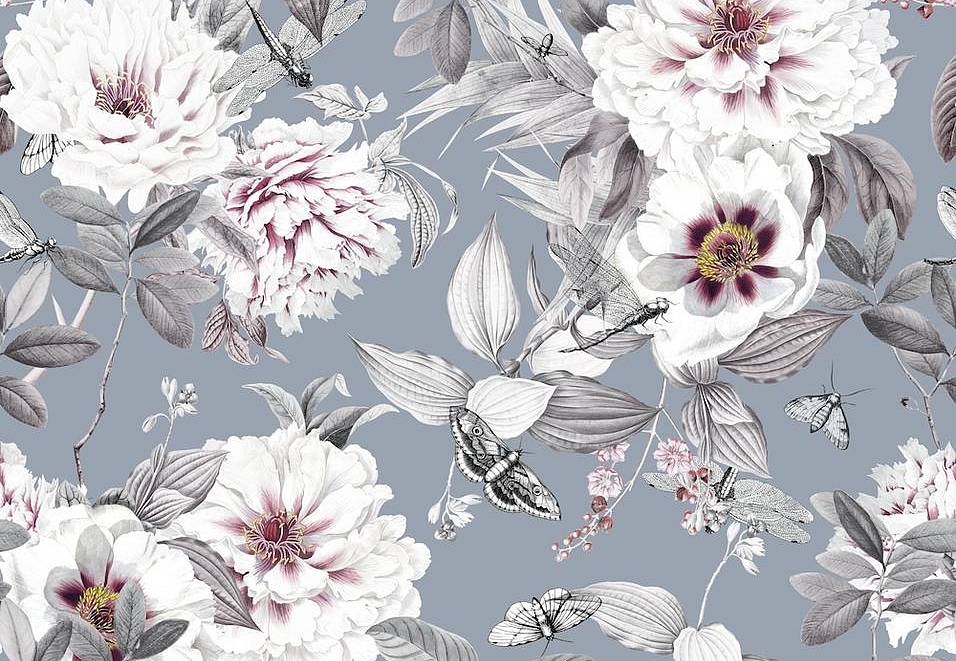 Ткань Marufabrics Florium Wildrose/Blue