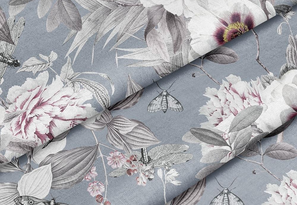 Ткань Marufabrics Florium Wildrose/Blue
