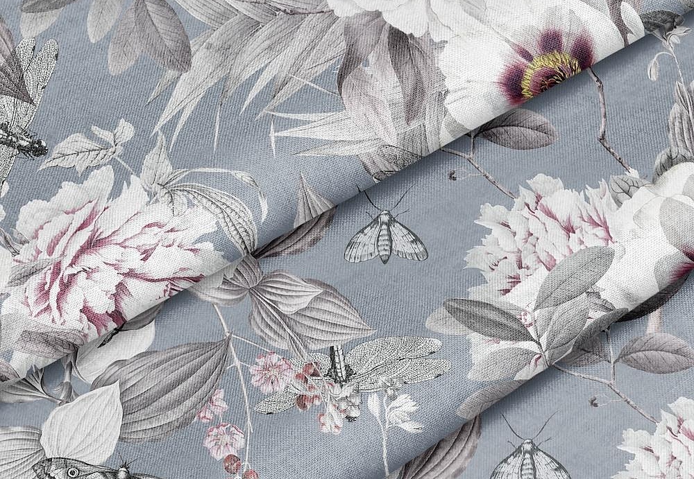 Ткань Marufabrics Florium Wildrose/Blue