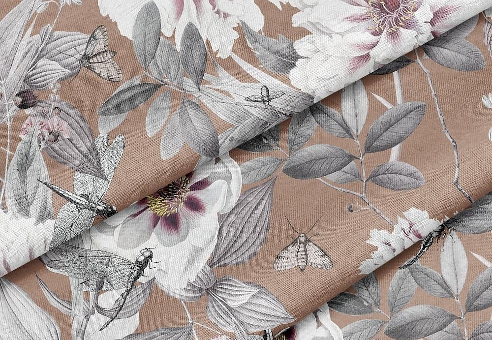 Ткань Marufabrics Florium Wildrose/Peach