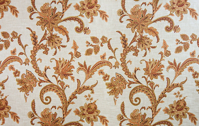 Турецкая ткань Degrape, коллекция Portofino Collection, артикул Fleurs/Brick