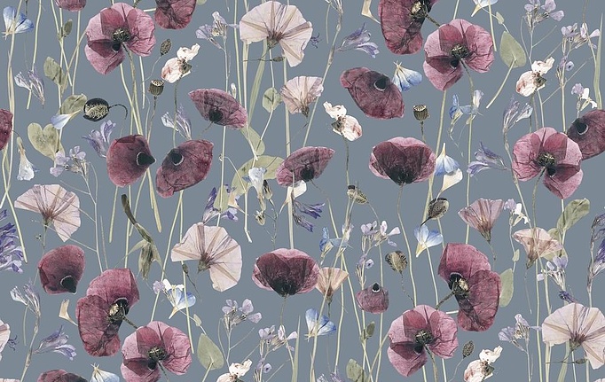 Российская ткань Marufabrics, коллекция Florium, артикул 02021/Blue