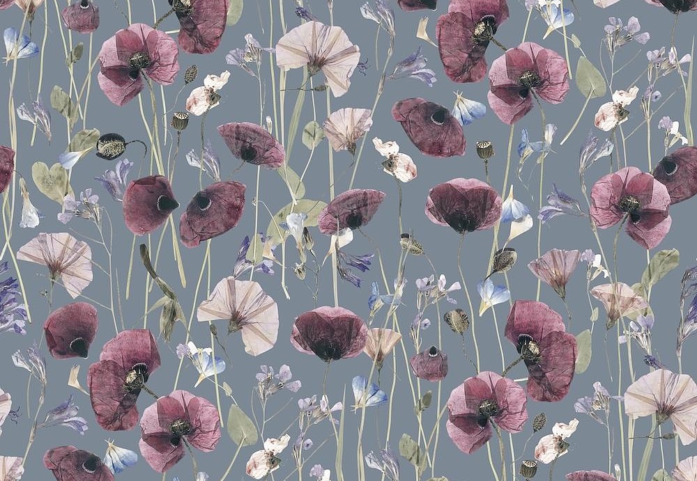 Ткань Marufabrics Florium 02021/Blue