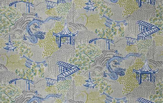 Американская ткань Trend, коллекция Navy-Amethyst Prints & Wovens Vol.II, артикул 04225/Cobalt