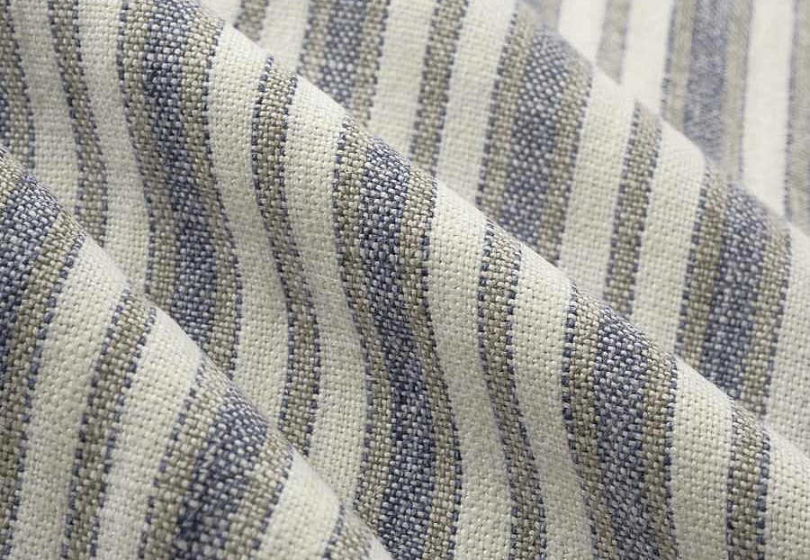 Ткань Fabricut Checks&Stripes Avalon Lane Drought/Indigo