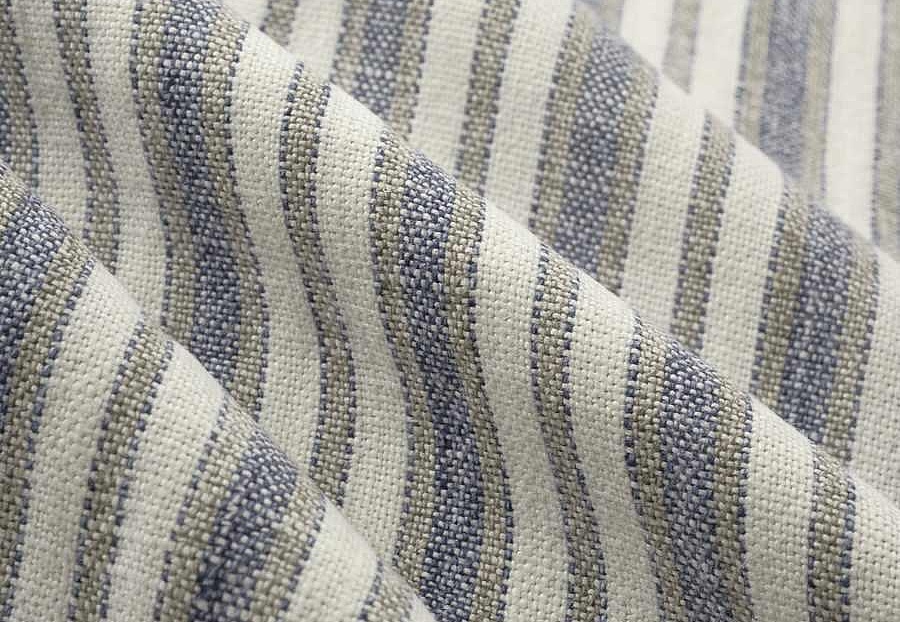 Ткань Fabricut Checks&Stripes Avalon Lane Drought/Indigo