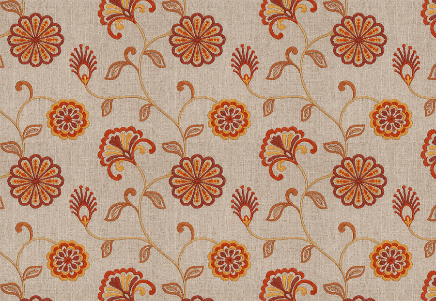 Ткань Fabricut Expressions Vol.V Cayenne Dory floral/Sienna