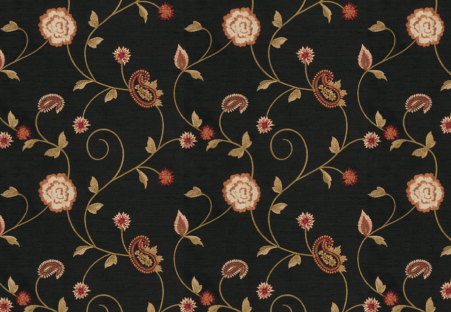 Ткань Fabricut Expressions Vol.V Cayenne Mojarra/Black