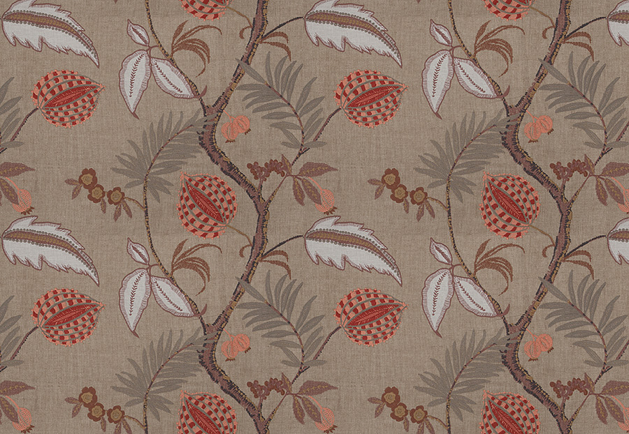 Ткань Stroheim Ambiance II Thistle Yantra/Coral
