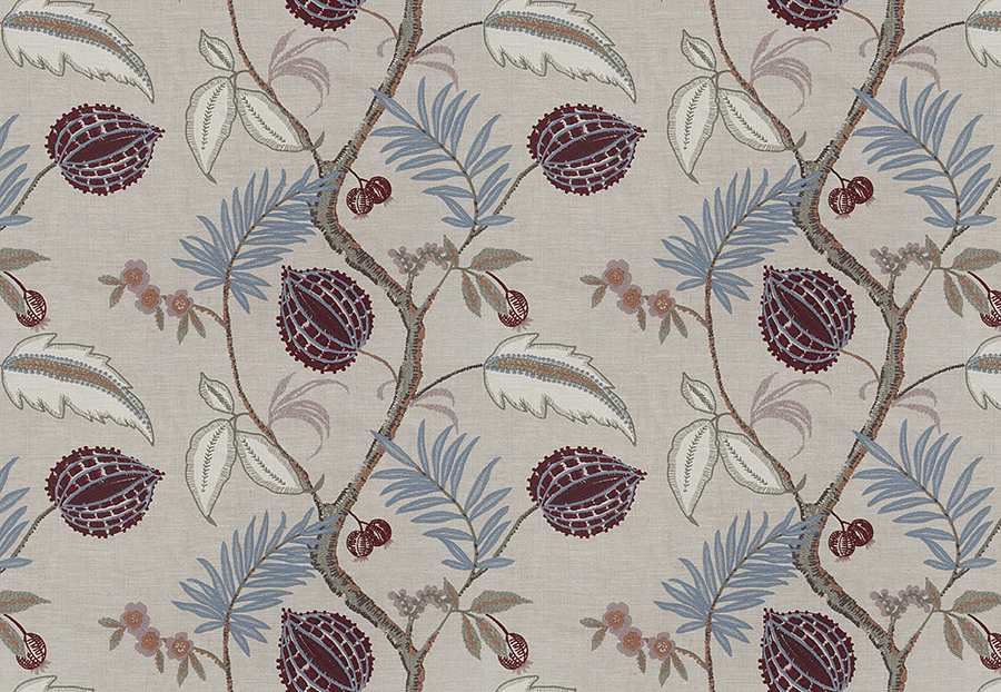 Ткань Stroheim Ambiance II Thistle Yantra/Barberry