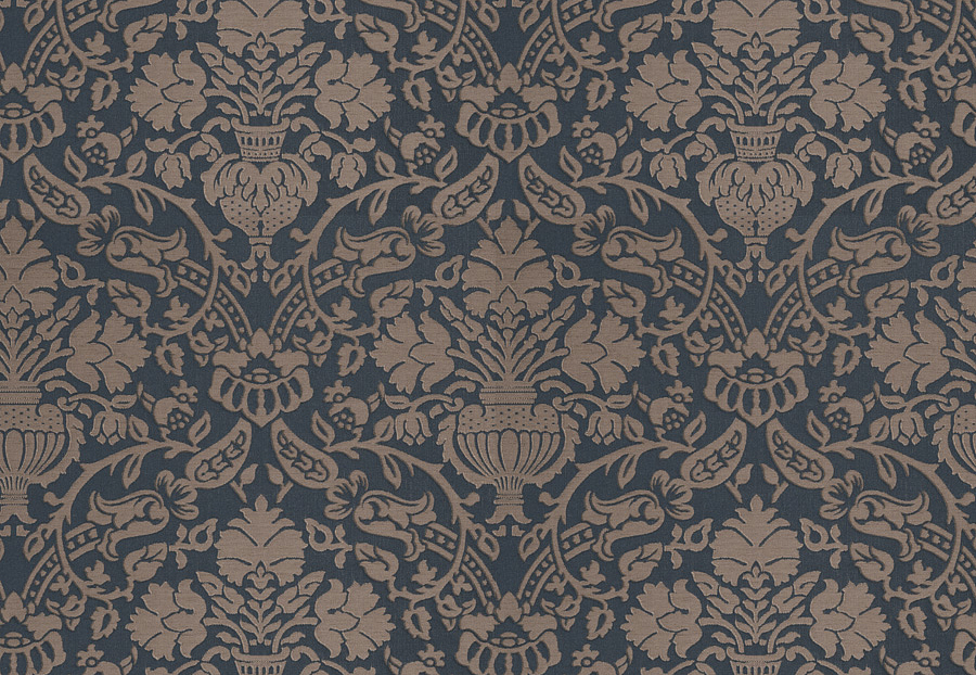 Ткань Stroheim Palace Silk Seaglass Baring Damask/Sapphire