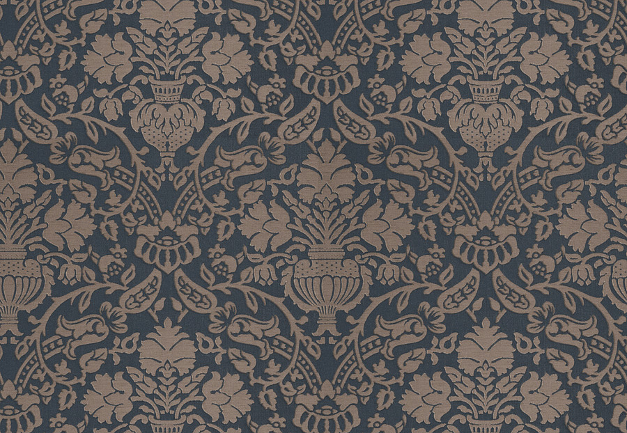Ткань Stroheim Palace Silk Seaglass Baring Damask/Sapphire