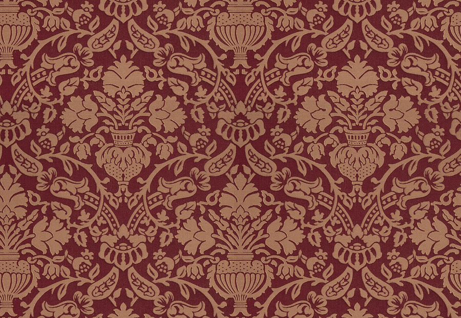 Ткань Stroheim Palace Silks Amber Glow Baring Damask/Garnet