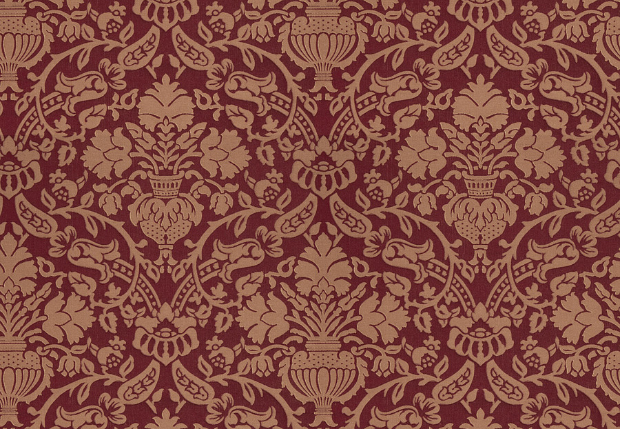 Ткань Stroheim Palace Silks Amber Glow Baring Damask/Garnet
