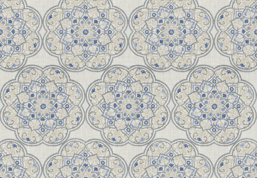 Ткань Stroheim Rhapsody Bluedream Midi medallion/Bluedream
