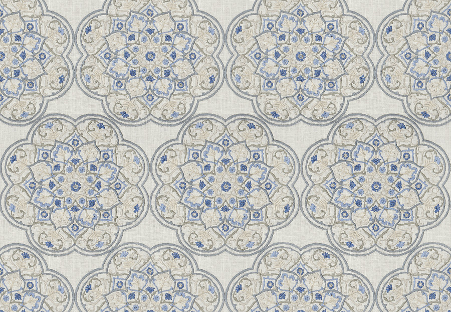 Ткань Stroheim Rhapsody Bluedream Midi medallion/Bluedream