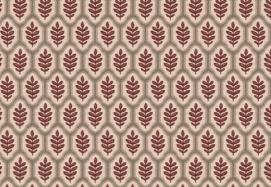 Ткань Stroheim Color Gallery Loganberry Piedmont leaf/Loganberry