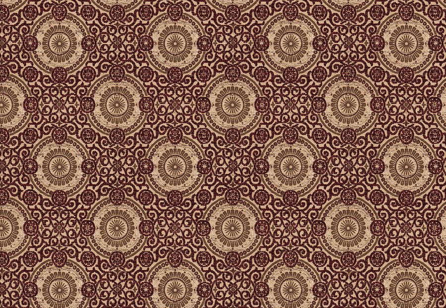 Ткань Stroheim Color Gallery Loganberry Raphael's medallion/Loganberry