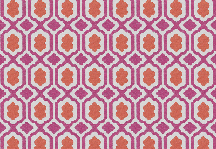 Ткань Stroheim Dana Gibson Coral Pink De Wolf/Fuchsia