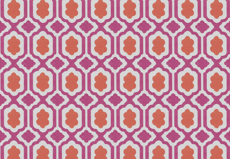 Ткань Stroheim Dana Gibson Coral Pink De Wolf/Fuchsia